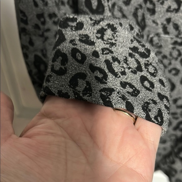 Sundry Gray and Black Animal Print Hoodie - Picture 3 of 6